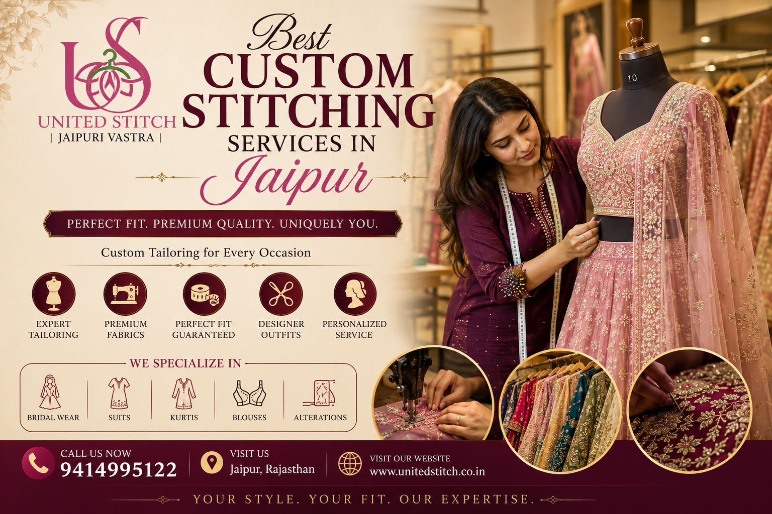 Best Custom Stitching Services in Jaipur – Perfect Tailoring for Every Occasion